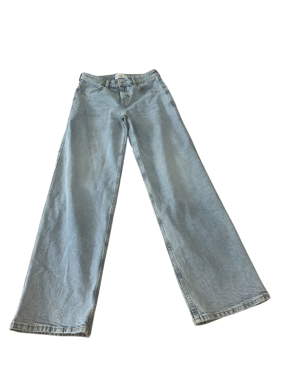 Abercrombie kids high rise wide leg jeans girl size 17/18 long blue baggy grunge - Picture 5 of 13